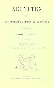 Cover of: Aegypten und aegyptisches Leben im Alterum