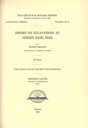 Cover of: Report on excavations at Jemdet Nasr, Iraq by Ernest John Henry Mackay