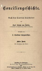 Cover of: Conciliengeschichte. by Karl Joseph von Hefele