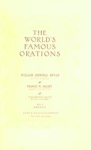 Cover of: The world's famous orations.