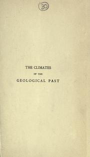 Cover of: The climates of the geological past and their relation to the evolution of the sun. by Eugène Dubois