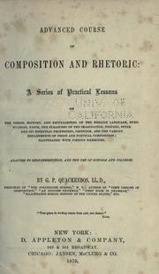 Cover of: Advanced course of composition and rhetoric by G. P. Quackenbos