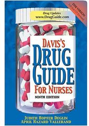 Cover of: Davis's Drug Guide for Nurses by Judith Hopfer Deglin, April Hazard Vallerand