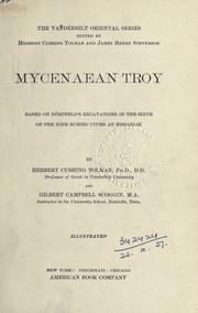 Cover of: Mycenaean Troy | Tolman, Herbert Cushing