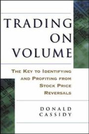 Cover of: Trading on Volume by Donald L. Cassidy