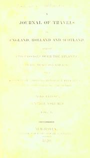 Cover of: A journal of travels in England, Holland and Scotland by Silliman, Benjamin