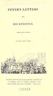 Cover of: Peter's letters to his kinsfolk.