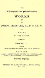 Cover of: The theological and miscellaneous works of Joseph Priestley by Joseph Priestley