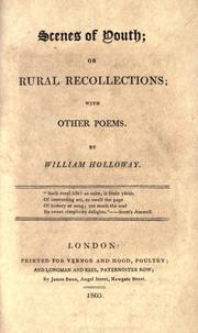 Cover of: Scenes of youth: or, Rural recollections; with other poems
