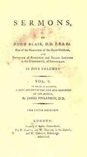 Cover of: Sermons by Hugh Blair