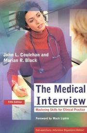 Cover of: The Medical Interview by John L., M.D. Coulehan, Marian R., M.D. Block