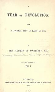 A year of revolution by Normanby, Constantine Henry Phipps Marquess of
