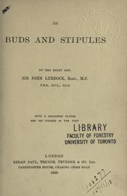 On buds and stipules by Sir John Lubbock