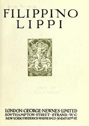 Cover of: Filippino Lippi by Paul G. Konody