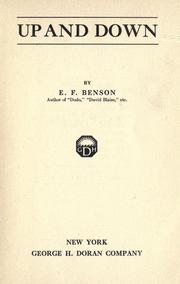 Cover of: Up and down by E. F. Benson