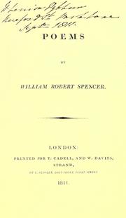 Cover of: Poems by William Robert Spencer
