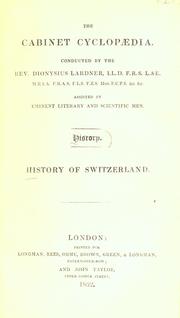 Cover of: History of Switzerland.