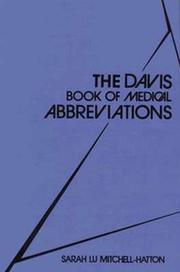 The Davis book of medical abbreviations by Sarah Lu Mitchell-Hatton