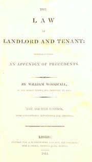 Law of landlord and tenant by Woodfall, William