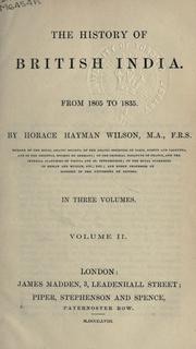Cover of: History of British India by Mill, James