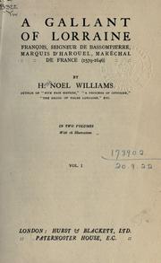 Cover of: A gallant of Lorraine by H. Noel Williams