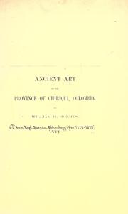 Cover of: Ancient art of the province of Chiriqui, Colombia. by William Henry Holmes