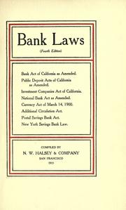 Cover of: Bank laws. | California.