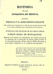 Cover of: Historia de la conquista de México by Bernardino de Sahagún