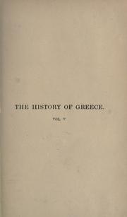 Cover of: The history of Greece by Ernst Curtius