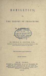 Cover of: Homiletics; or, The theory of preaching by Vinet, Alexandre Rodolphe