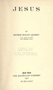 Cover of: Jesus by George Holley Gilbert