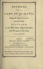 Cover of: Journal of a lady of quality by Schaw, Janet