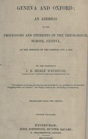 Cover of: Geneva and Oxford by J. H. Merle d'Aubigné