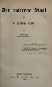 Cover of: Der moderne Staat und die christliche Schule