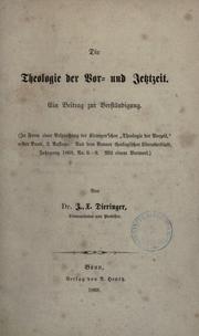 Cover of: Theologie der Vor- und Jetztzeit: ein Beitrag zur Verstündigung