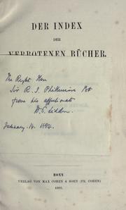 Cover of: Der Index der verbotenen Bücher by F. H. Reusch