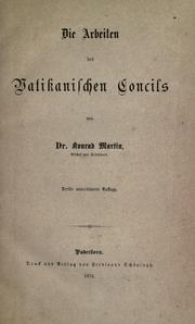 Cover of: Arbeiten des Vatikanischen Concils