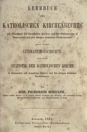 Cover of: Lehrbuch des katholischen Kirchenrechts: auf Grundlage der kirchlichen Quellen und der Staatsgesetze in Oesterreich und den ©·ubrigen deutschen Bundesstaaten nebst dessen Literaturgeschichte und einer Statistik der katholischen Kirche in Oesterreich (mit Ausschluss Italiens) und den ©·ubrigen deutschen Bundesstaaten