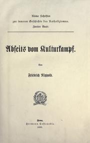 Cover of: Abseits vom Kulturkampf by Nippold, Friedrich