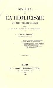 Divinité du catholicisme by Jean-François Robert