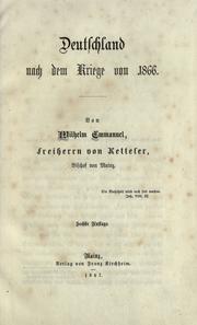 Cover of: Deutschland nach dem Kriege von 1866