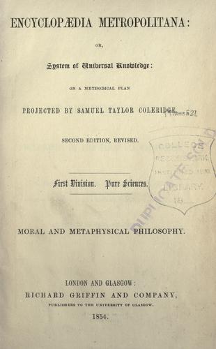 Moral and metaphysical philosophy by Frederick Denison Maurice
