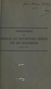 Cover of: Die Kölner Erzbischofswahl nach Geissels Tode (1864-1865) by Heinrich Schrörs