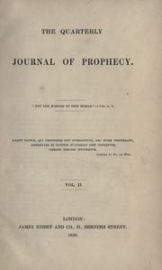 Cover of: Quarterly journal of prophecy. | 