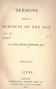 Sermons bearing on subjects of the day by John Henry Newman
