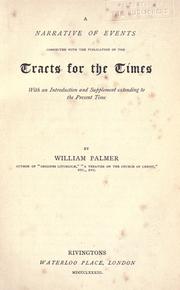 Cover of: A narrative of events connected with the publication of the Tracts for the times