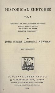 Cover of: Historical sketches by John Henry Newman