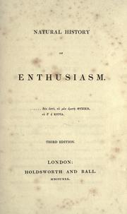 Cover of: Natural history of enthusiasm. by Isaac Taylor