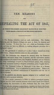 Ten reasons fro repealing the Act of 1845