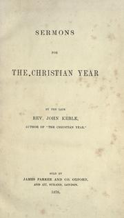 Cover of: Sermons for Easter to Ascension Day by John Keble